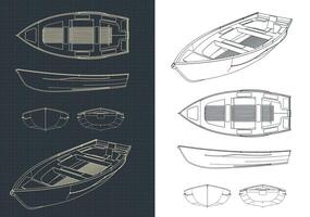 Boot Blaupausen Illustration vektor