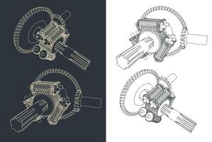 torsen Differential Blaupausen vektor