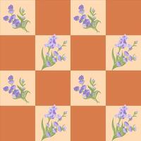 ein Zweig von Lavendel. lila Blume. nahtlos Muster. Illustration. vektor