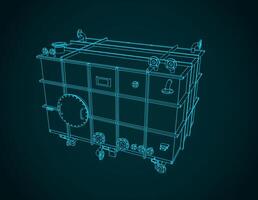 tryck tank plan vektor