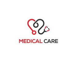 medizinisch Herz Logo Design Symbol Konzept Grafik Vorlage. vektor
