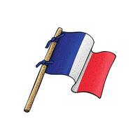 Französisch Land Flagge vektor