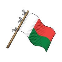Madagaskar Land Flagge vektor