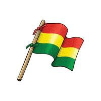 bolivianisch Land Flagge vektor