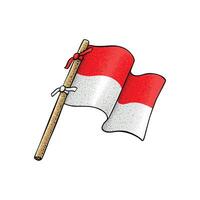 indonesisch Land Flagge vektor