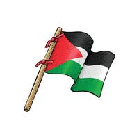 Palästina Land Flagge vektor