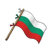 Bulgarien Land Flagge vektor