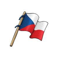 Tschechisch Land Flagge vektor