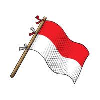 Indonesien Land Flagge vektor
