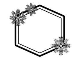 Rahmen Hintergrund Weihnachten Schneeflocke Illustration vektor