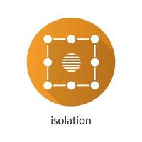 Isolation flaches Design lange Schattensymbol. Isolierung abstrakte Metapher. Vektor-Silhouette-Symbol vektor