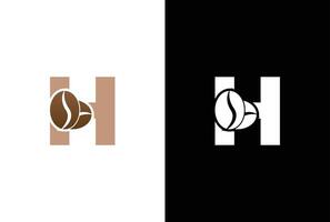 Initiale Brief h Kaffee Logo Vorlage. Brief h Kaffee Geschäft Symbol, Kaffee Marke, minimalistisch, modern geeignet zum Kaffee Geschäft Logo Vorlage. vektor