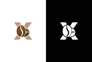 Initiale Brief x Kaffee Logo Vorlage. Brief x Kaffee Geschäft Symbol, Kaffee Marke, minimalistisch, modern geeignet zum Kaffee Geschäft Logo Vorlage. vektor