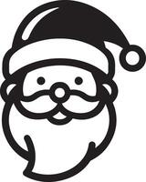 jul santa claus huvud illustration. santa claus för glad jul och Lycklig ny år design. vektor