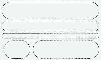 gestrichelt Linie Quadrate Rahmen Hintergrund isoliert vektor