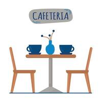 Cafeteria Symbol Clip Art Benutzerbild Logo isoliert Illustration vektor