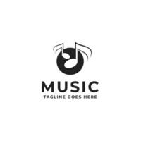 musik rytm notera logotyp design mall illustration vektor