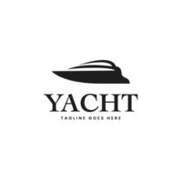 Yacht logotyp design mall illustration aning vektor