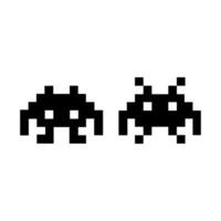 komisch Pixel Monster. Jahrgang Pixel Kunst. retro. vektor