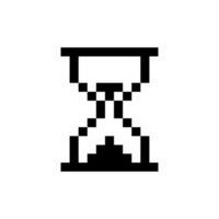 Sand Uhr Symbol zum Grafik Design Projekte. Pixel Kunst. vektor