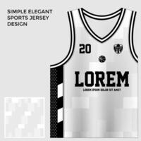 vit basketboll jersey design vektor