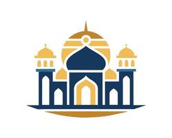 modern moské logotyp symbol vektor