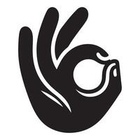 Hand Symbol, schwarz Farbe Silhouette vektor