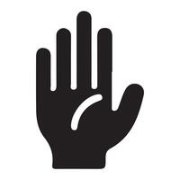Hand Symbol, schwarz Farbe Silhouette vektor
