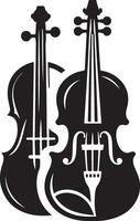 Violine Musik- Instrument Symbol Silhouette vektor