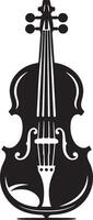 fiol musik instrument ikon silhuett vektor