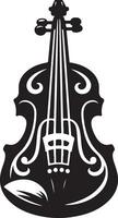 Violine Musik- Instrument Symbol Silhouette vektor