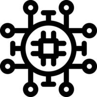 diese Symbol oder Logo künstlich Intelligenz und Wolke Daten Symbol oder andere wo alles verbunden zu Technologie und Andere oder Design Anwendung Software vektor