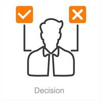 beslut och val ikon begrepp vektor