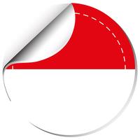 Indonesien flagga på rund emblem vektor