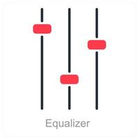 Equalizer und Balance Symbol Konzept vektor