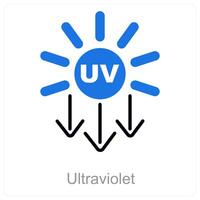 ultraviolett och avslappning ikon begrepp vektor