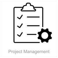 projekt förvaltning och strategi ikon begrepp vektor