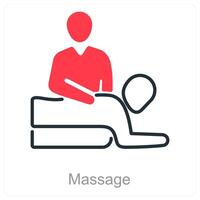 Massage und Therapie Symbol Konzept vektor