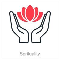 andlighet och fred ikon begrepp vektor