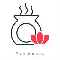 aromaterapi och naturlig ikon begrepp vektor