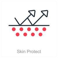 hud skydda och värme ikon begrepp vektor