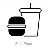 schnell Essen und Essen Symbol Konzept vektor
