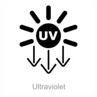 ultraviolett och avslappning ikon begrepp vektor