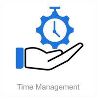 Zeit Verwaltung und Uhr Symbol Konzept vektor