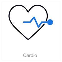 Cardio und Pflege Symbol Konzept vektor