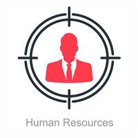 Mensch Ressourcen und Büro Symbol Konzept vektor