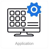 Ansökan och programvara ikon begrepp vektor