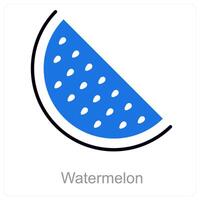 Wassermelone und gesund Symbol Konzept vektor