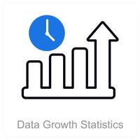 Daten Wachstum Statistiken und Bar Graph Symbol Konzept vektor