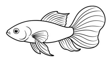 Bett Fisch Illustration zum Ihre Design Bedürfnisse vektor